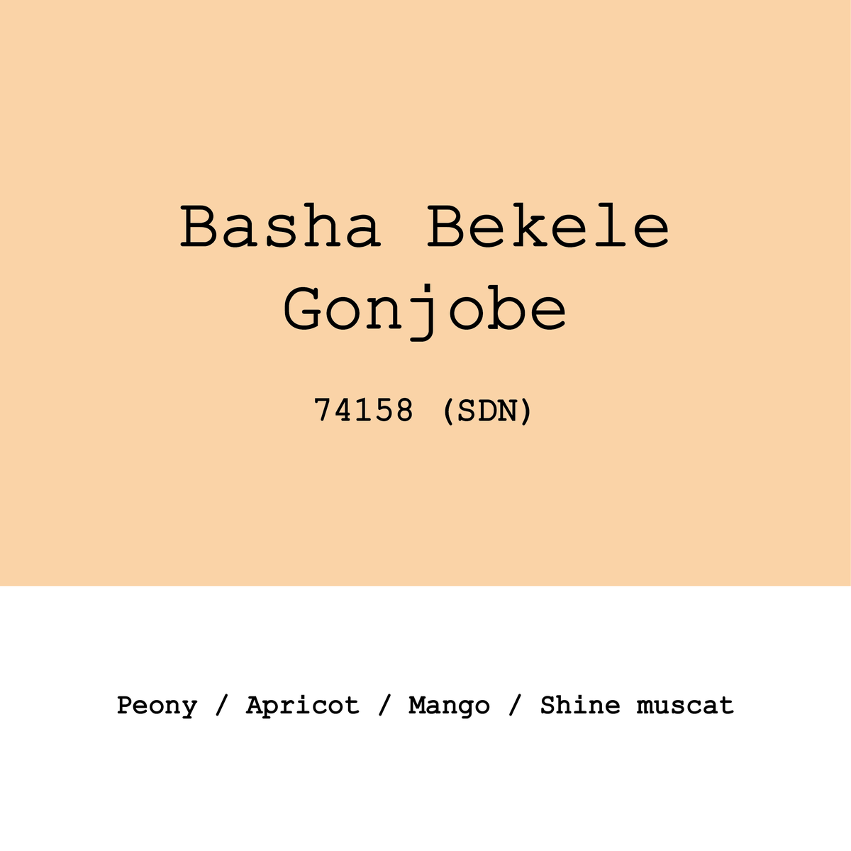 Gonjobe 74158 slow dry natural, Basha Bekele, roasted by Goût & Co