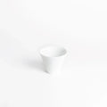 Origami narrow milk beverage cup in white porcelain