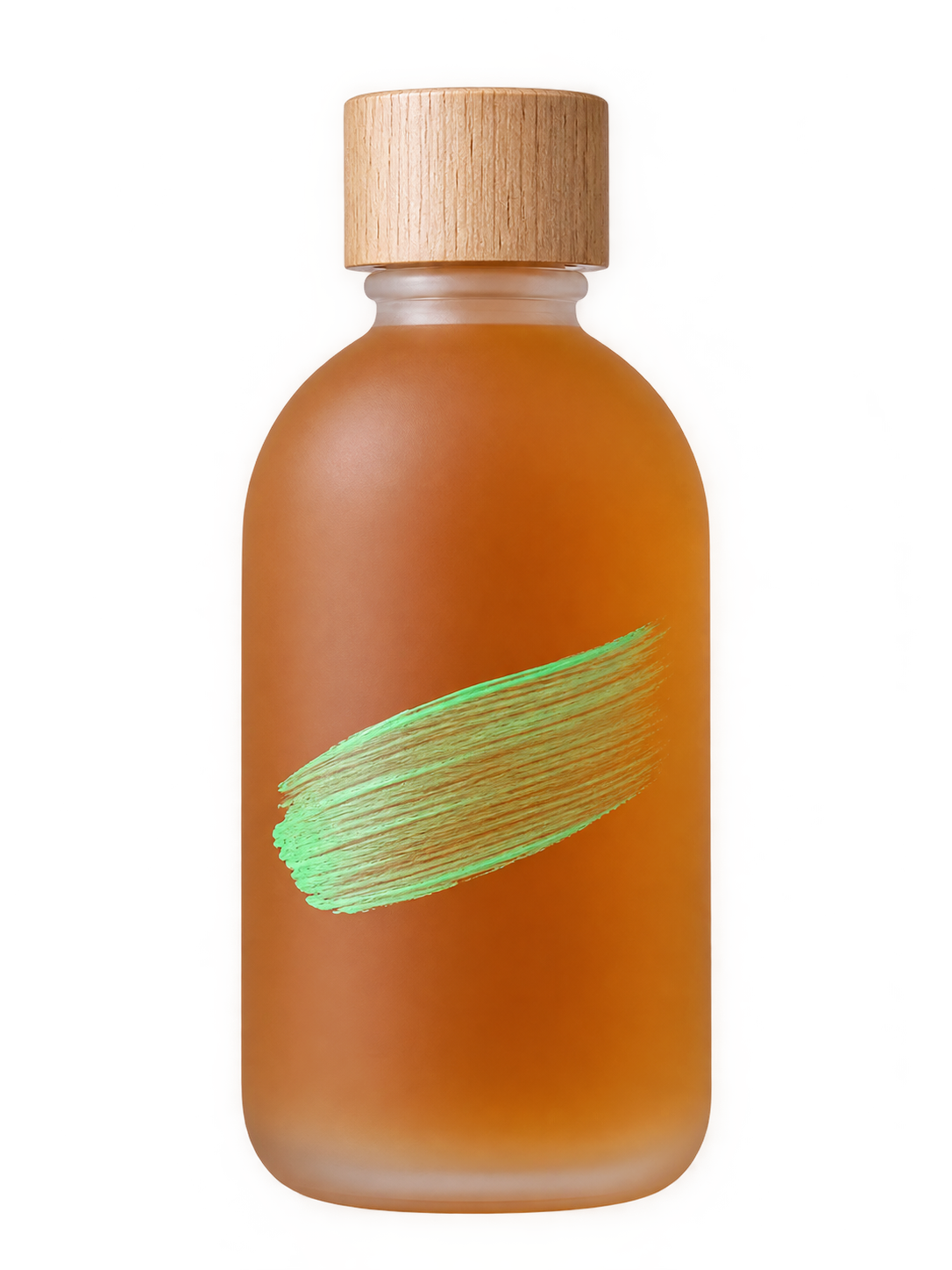 Project Hydrosol Cinchona Decoction tonic concentrate in a frosted amber glass bottle with a bamboo cap and a green brushstroke